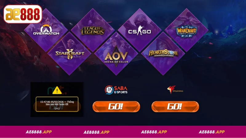 Cược thể thao điện tử AE888 là tập trung vào các giải đấu Esports
