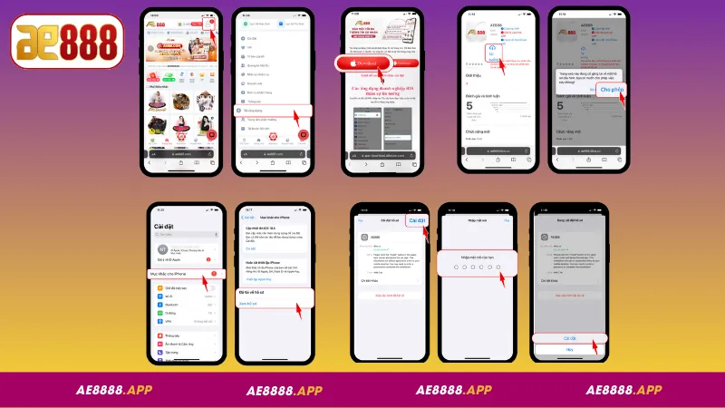 Hướng dẫn tải app AE888 và cài đặt trên iOS