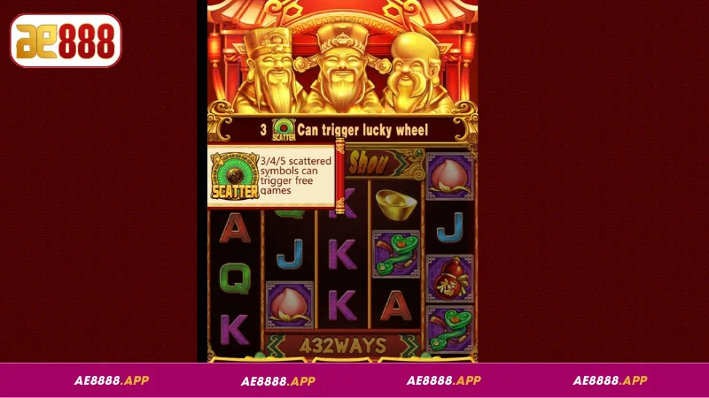 Slot Phúc Lộc Thọ AE888 có nhiều biểu tượng khác nhau
