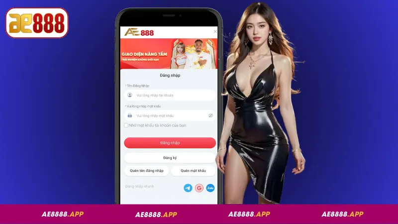 Truy cập tài khoản AE888 trên điện thoại